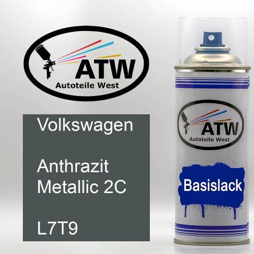 Volkswagen, Anthrazit Metallic 2C, L7T9: 400ml Sprühdose, von ATW Autoteile West.